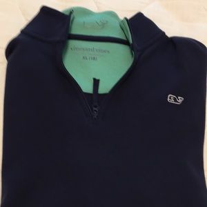 Navy Vineyard Vines quarter zip pullover